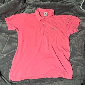 Lacoste Pink Polo Shirt Size L